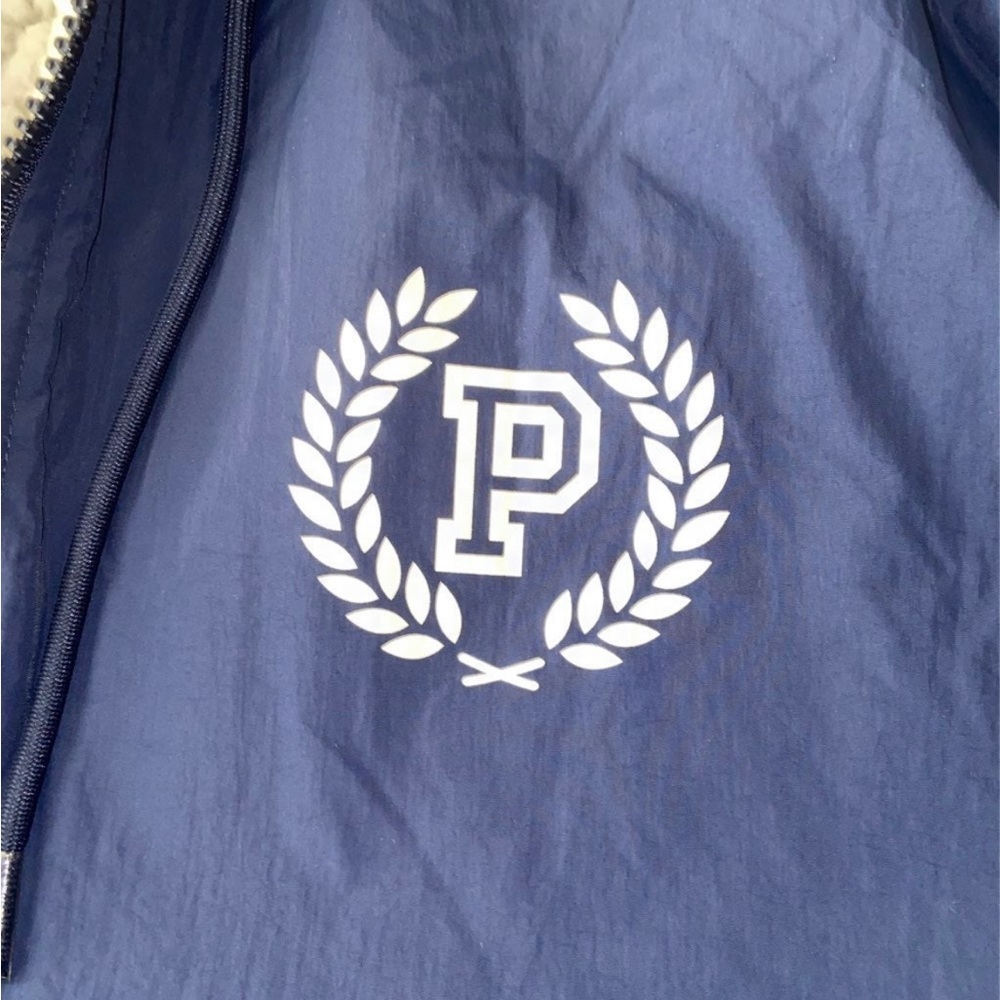 VS Pink Navy Blue Sherpa Lined Jacket - Picture 6 of 6